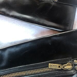 Michael Kors Black Ankle Booties with Gold Hardware